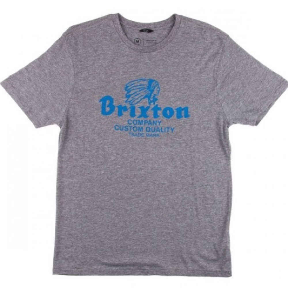 Brixton Grey Tanka Blue Font Premium Tee